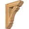Ekena Millwork Merced Slat Rough Sawn Bracket w/ Offset Brace, Western Red Cedar, 8"W x 26"D x 34"H BKT0806X26X34MRC06RWR - alternate 1